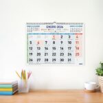 Finocam Calendario de Pared - Anual 2026 - Espacio para Escribir - Formato L - 430x10x310mm - Numeros Grandes - Color Azul y Blanco - immagine 2