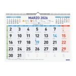 Finocam Calendario de Pared - Anual 2026 - Espacio para Escribir - Formato L - 430x10x310mm - Numeros Grandes - Color Azul y Blanco - immagine 3