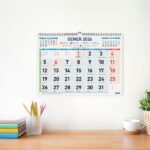 Finocam Calendario de Pared en Catalan - Anual 2026 - Espacio para Escribir - Formato L - 430x10x310mm - Numeros Grandes - Color Azul y Blanco - immagine 2