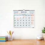 Finocam Calendario de Pared - Anual 2026 - Formato M - 300x10x255mm - Espacio para Escribir - Color Azul y Blanco - immagine 2