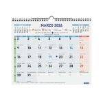 Finocam Calendario de Pared - Anual 2026 - Formato M - 300x10x255mm - Espacio para Escribir - Color Azul y Blanco - immagine 3