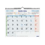 Finocam Calendario de Pared en Catalan - Anual 2026 - Formato M - 300x10x255mm - Espacio para Escribir - Color Azul y Blanco - immagine 3