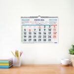 Finocam Calendario de Pared - Anual 2026 - Formato M - 300x10x220mm - Numeros Grandes - Color Azul y Blanco - immagine 2