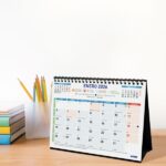 Finocam Calendario de Sobremesa - Anual 2026 - Formato S - 210x70x155mm - Espacio para Escribir - Color Azul y Blanco - immagine 2