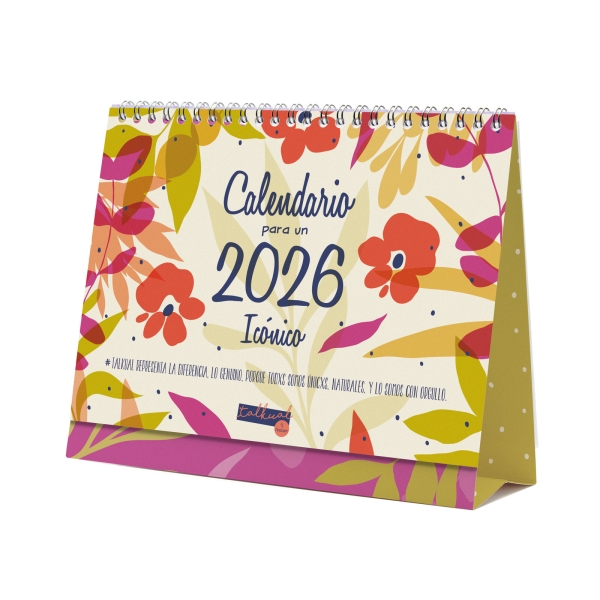 Finocam Talkual Calendario de Sobremesa - Anual 2026 - 210x70x170mm - Espacio para Escribir - Color Surtidos Finocam Talkual Calendario de Sobremesa - Anual 2026 - 210x70x170mm - Espacio para Escribir - Color Surtidos