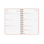 Finocam Alma Agenda - Anual 2026 - con Espiral - Formato E5 - 131x19x190mm - Semana Vista Horizontal - Color Coral - immagine 5