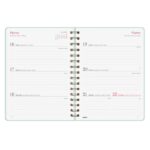 Finocam Alma Agenda - Anual 2026 - con Espiral - Formato E10 - 172x19x220mm - Semana Vista Horizontal - Color Menta - immagine 5