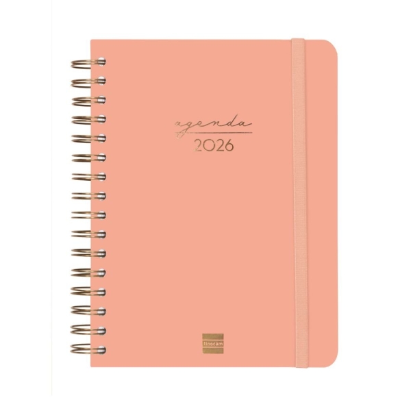 Finocam Alma Agenda - Anual 2026 - con Espiral - Formato E10 - 180x30x220mm - 1 Dia por Pagina - Color Coral Finocam Alma Agenda - Anual 2026 - con Espiral - Formato E10 - 180x30x220mm - 1 Dia por Pagina - Color Coral