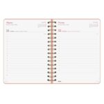 Finocam Alma Agenda - Anual 2026 - con Espiral - Formato E10 - 180x30x220mm - 1 Dia por Pagina - Color Coral - immagine 4