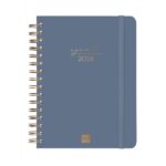 Finocam Alma Agenda en Catalan - Anual 2026 - con Espiral - Formato E10 - 180x30x220mm - 1 Dia por Pagina - Color Azul