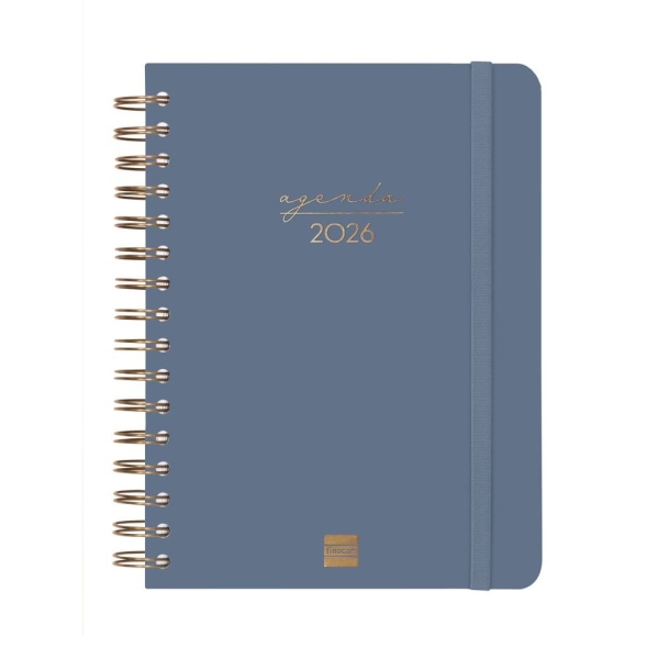 Finocam Alma Agenda en Catalan - Anual 2026 - con Espiral - Formato E10 - 180x30x220mm - 1 Dia por Pagina - Color Azul Finocam Alma Agenda en Catalan - Anual 2026 - con Espiral - Formato E10 - 180x30x220mm - 1 Dia por Pagina - Color Azul
