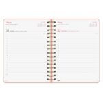 Finocam Alma Agenda en Catalan - Anual 2026 - con Espiral - Formato E10 - 180x30x220mm - 1 Dia por Pagina - Color Coral - immagine 5