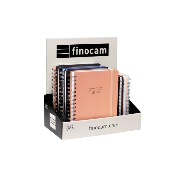 Finocam Alma Pack de 12 Agendas Surtidas - Anual 2026 - con Espiral - Color Surtidos