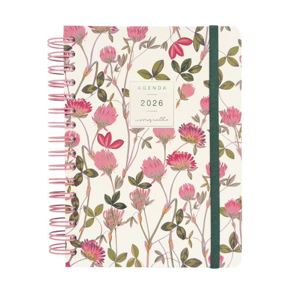 Finocam Moniquilla Agenda de Espiral en Catalan - Anual 2026 - Planificador - Cierre de Goma - Formato E10 - 155X212mm - 1 Dia por Pagina - Tematica de Flores Finocam Moniquilla Agenda de Espiral en Catalan - Anual 2026 - Planificador - Cierre de Goma - Formato E10 - 155X212mm - 1 Dia por Pagina - Tematica de Flores