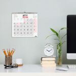 Finocam Calendario de Pared en Catalan - Anual 2026 - Formato M - 265x5x255mm - Espacio para Escribir - Color Blanco y Rojo - immagine 2