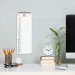 Finocam Calendario de Pared en Catalan - Anual 2026 - 155x5x440mm - Espacio para Escribir - Color Blanco y Rojo - immagine 2