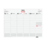 Finocam Vade Protector de Escritorio en Catalan - Anual 2026 - Encolado - 420x7x310mm - Semana Vista en Vertical - Color Blanco y Rojo - immagine 3