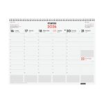 Finocam Vade Calendario de Sobremesa - Anual 2026 - con Espiral - 420x8x320mm - Semana Vista en Vertical - Color Blanco y Rojo - immagine 3
