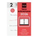 Finocam Taco de Sobremesa - Anual 2026 - 85x35x120mm - Sobremesa - Color Blanco y Rojo
