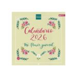 Finocam Calendario de Pared - Anual 2026 - Imagenes Variadas - 300x300mm - Espacio para Escribir - Tematica de Flores