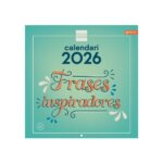 Finocam Calendario de Pared en Catalan - Anual 2026 - Imagenes Variadas - 300x300mm - Espacio para Escribir - Tematica de Frases Inspiradoras