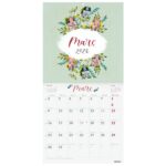 Finocam Calendario de Pared en Catalan - Anual 2026 - Imagenes Variadas - 300x300mm - Espacio para Escribir - Tematica de Flores - immagine 3