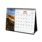 Finocam Calendario de Sobremesa en Catalan - Anual 2026 - Imagenes Variadas - Espacio para Escribir - Tematica de Maravillas Del Mundo - immagine 4