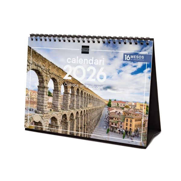 Finocam Calendario de Sobremesa en Catalan - Anual 2026 - Imagenes Variadas - Espacio para Escribir - Tematica de Ciudades y Pueblos Finocam Calendario de Sobremesa en Catalan - Anual 2026 - Imagenes Variadas - Espacio para Escribir - Tematica de Ciudades y Pueblos