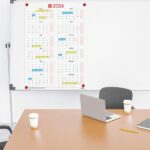 Finocam Poster Calendario Tipo Poster en Catalan - Anual 2026 - Espacio para Escribir - 485x680mm - Numeros Grandes - Color Blanco y Rojo - immagine 4