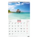 Finocam Calendario de Pared - Anual 2026 - Imagenes Variadas - con Espiral - Espacio para Escribir - Tematica de Paisajes - immagine 3
