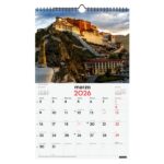 Finocam Calendario de Pared - Anual 2026 - Imagenes Variadas - con Espiral - Espacio para Escribir - Tematica de Maravillas Del Mundo - immagine 3