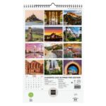 Finocam Calendario de Pared - Anual 2026 - Imagenes Variadas - con Espiral - Espacio para Escribir - Tematica de Maravillas Del Mundo - immagine 4