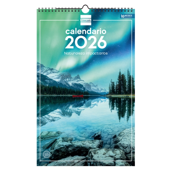 Finocam Calendario de Pared - Anual 2026 - Imagenes Variadas - con Espiral - Espacio para Escribir - Tematica de Naturaleza Finocam Calendario de Pared - Anual 2026 - Imagenes Variadas - con Espiral - Espacio para Escribir - Tematica de Naturaleza