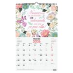 Finocam Calendario de Pared - Anual 2026 - Imagenes Variadas - con Espiral - Espacio para Escribir - Tematica de Frases Motivadoras - immagine 3