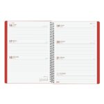 Finocam My Agenda de Espiral - Anual 2026 - Tapa Dura Antirayaduras - Formato E10 - 171x9x212mm - Semana Vista Horizontal - Color Rojo - immagine 4