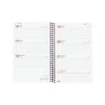 Finocam Espiral Recambio Anual 2026 para Agendas Duo - Anual 2026 - Formato E5 - 125x14x181mm - Semana Vista Horizontal - Color Gris - immagine 2