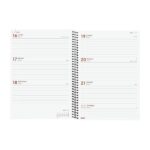 Finocam Espiral Recambio Anual 2026 para Agendas Duo - Anual 2026 - Formato E10 - 162x14x212mm - Semana Vista Horizontal - Color Gris Claro - immagine 2