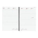 Finocam Espiral Recambio Anual 2026 para Agendas Duo - Anual 2026 - Formato E40 - 217x14x297mm - Semana Vista en Vertical - Color Gris Claro - immagine 2