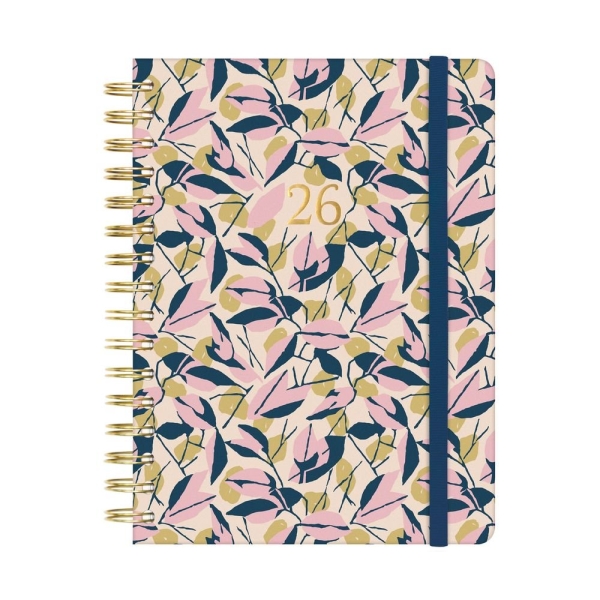 Finocam You Agenda de Espiral - Anual 2026 - Planificador - Cierre de Goma - Formato E10 - 180x30x220mm - 1 Dia por Pagina - Tematica de Hojas Finocam You Agenda de Espiral - Anual 2026 - Planificador - Cierre de Goma - Formato E10 - 180x30x220mm - 1 Dia por Pagina - Tematica de Hojas