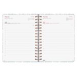 Finocam You Agenda de Espiral - Anual 2026 - Planificador - Cierre de Goma - Formato E10 - 180x30x220mm - 1 Dia por Pagina - Tematica de Flores - immagine 4