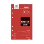 Finocam R499C Recambio Anual 2026 para Agendas Open 2026 en Catalan - Formato 400 - 91x8x152mm - Semana Vista en Vertical - Color Blanco