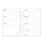 Finocam R593C Recambio Anual 2026 para Agendas Open 2026 en Catalan - Formato 500 - 117x6x181mm - Semana Vista Horizontal - Color Blanco - immagine 2