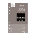 Finocam R597C Recambio Anual 2026 para Agendas Open 2026 en Catalan - Formato 500 - 117x11x181mm - 2 Dias por Pagina - Color Blanco