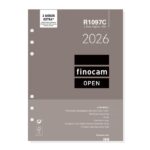 Finocam R1097C Recambio para Agendas Open en Catalan - Anual 2026 - Formato 1000 - 155x11x215mm - 2 Dias por Pagina - Color Blanco