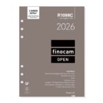 Finocam R1098C Recambio Anual 2026 para Agendas Open 2026 en Catalan - Formato 1000 - 155x15x215mm - 1 Dia por Pagina - Color Blanco