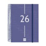 Finocam Year Agenda de Espiral - Tapa Ligera - Formato E10 - 175x29x212mm - 1 Dia por Pagina - Color Azul
