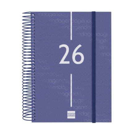 Finocam Year Agenda de Espiral - Tapa Ligera - Formato E10 - 175x29x212mm - 1 Dia por Pagina - Color Azul