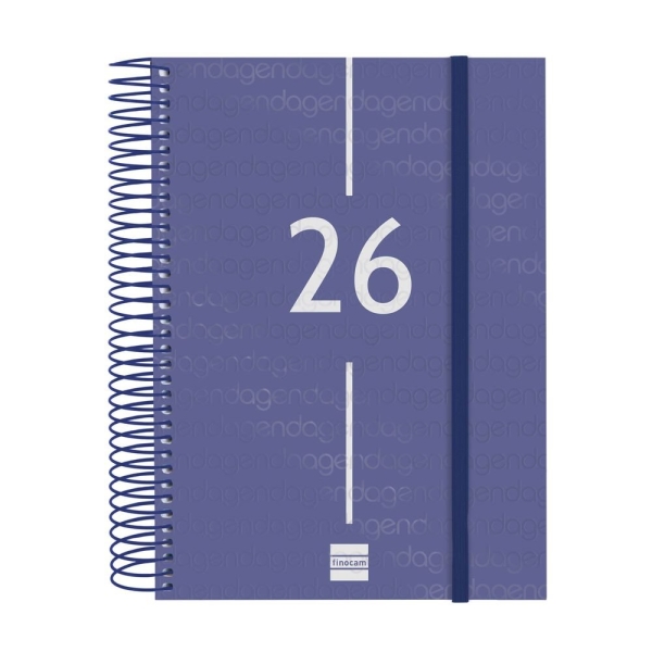 Finocam Year Agenda de Espiral - Tapa Ligera - Formato E10 - 175x29x212mm - 1 Dia por Pagina - Color Azul Finocam Year Agenda de Espiral - Tapa Ligera - Formato E10 - 175x29x212mm - 1 Dia por Pagina - Color Azul
