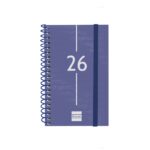 Finocam Year Agenda de Espiral en Catalan - Anual 2026 - Tapa Ligera - Formato E3 - 217x14x297mm - Semana Vista Horizontal - Color Azul