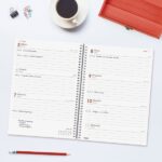 Finocam Year Agenda de Espiral en Catalan - Anual 2026 - Tapa Ligera - Formato E10 - 217x14x297mm - Semana Vista Horizontal - Color Rojo - immagine 3